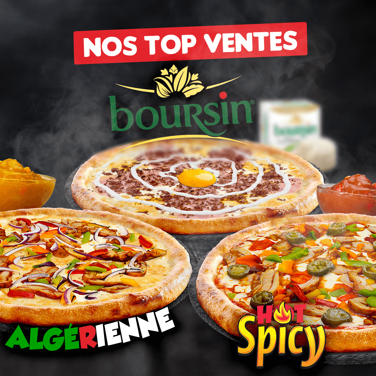 Top Ventes : Pizza Méxicaine, Boursin et Hot Spicy